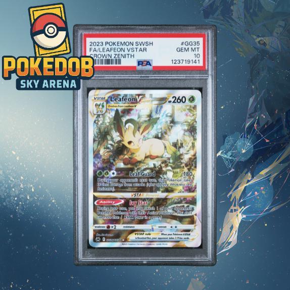 PSA 10 GEM MINT Leafeon VSTAR Full Art GG35 Crown Zenith Galarian Gallery 2023 | Pokemon English TCG