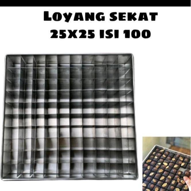 TERLARIS LOYANG SEKAT 25X25 SEKAT 100,/ LOYANG KUE, LOYANG NASTAR KOTAK KECIL,, LOYANG SEKAT CETAKAN