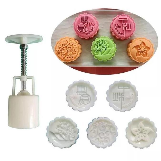 TERLARIS CETAKAN KUE BULAN KELINCI IKAN BUNGA FLOWER HONEYCOMB MID AUTUM LOTUS KOIFISH MOONCAKE MOLD