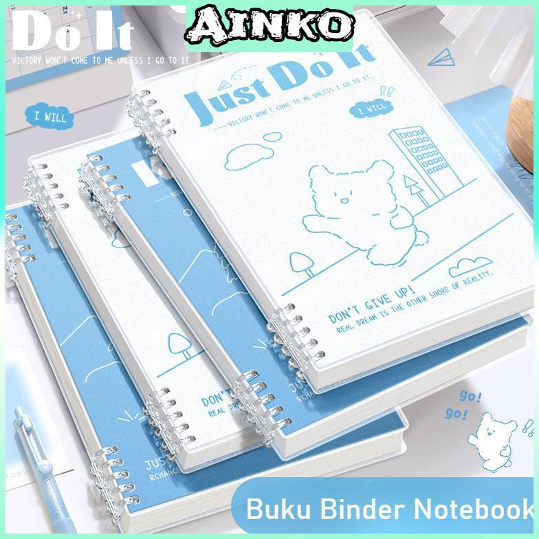 Garis Anak Anjing Buku Catatan Daun Lepas A5/B5 Buku Catatan Horizontal Garis/Grid Buku Catatan Daun