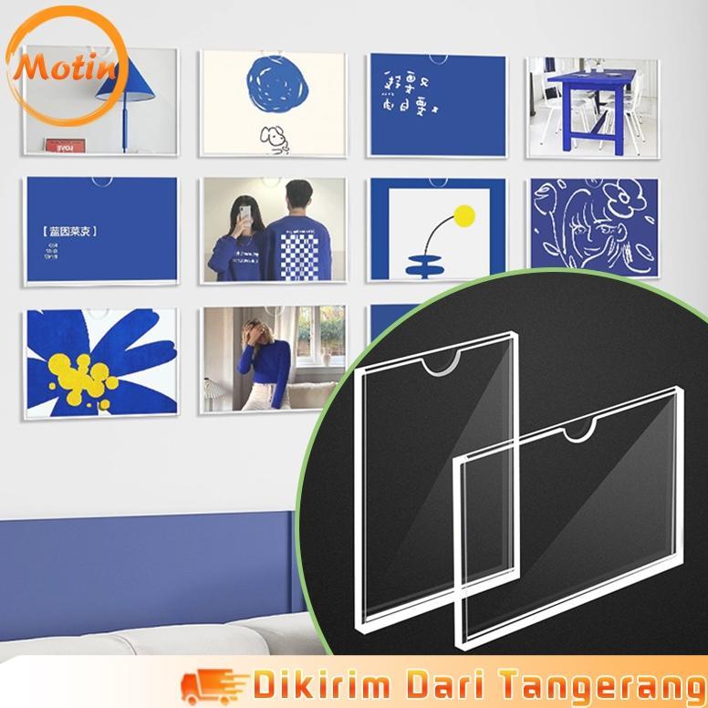 A4 Acrylic Brosur Holder Display Frame Acrylic Pocket Brosur Tempel Sign Holder