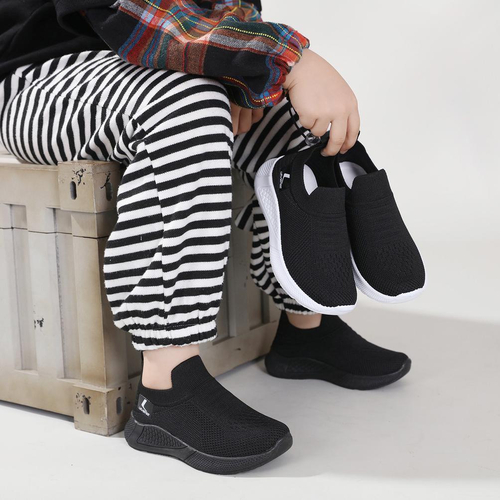 Free Ongkir Lvrkids Shotaro  Size 25-40 Lv0438 Sepatu Sekolah Anak Sd Sepatu Slip On Anak Hitam Tanp