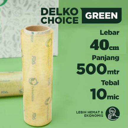 TERMURAH - PLASTIK FOOD WRAP / CLING WRAP - DELKOCHOICE GREEN ECONOMICAL 40CM