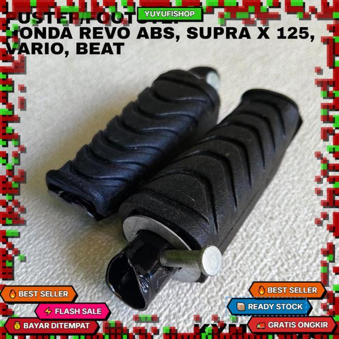 Karet Pustep Footstep Postep Pijakan Kaki Belakang Motor Revo Absolute 110 Fit Fi Supra X 125 Beat V