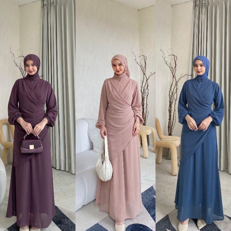 ORIGINAL ERINA DRESS CERUTI OOTD HIJAB SIMPLE SERAGAM BRIDESMAID