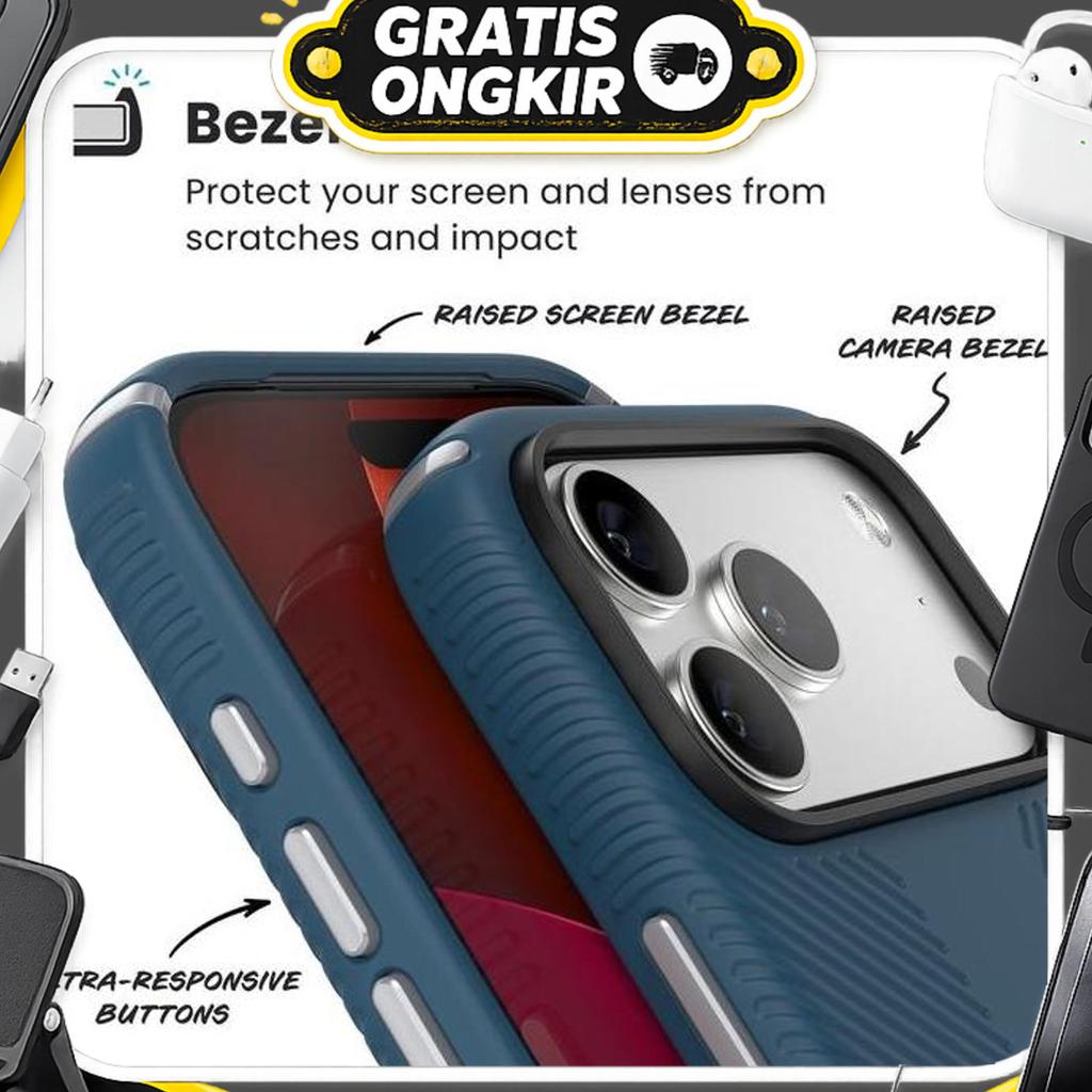 Casing Iphone 17 Pro Max Speck Presidio2 Grip Magsafe With Clicklock Protective Case