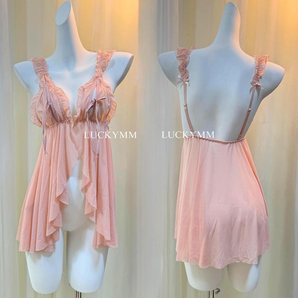 Cuci Gudang  Luckymm Sexy Lingerie Dress Transparan Baju Tidur Lingerie Wanita / Lingerie Sexy Wanit