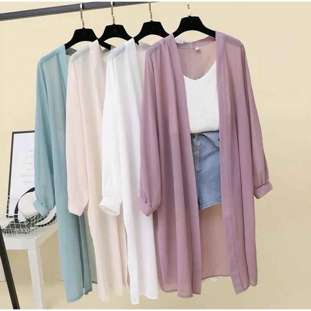 Premium Cardigan/Outer/Outerwanitaremaja/Baju Trend Kekinian Amily Cardy Sr Bahan Ceruty Outer Wanit