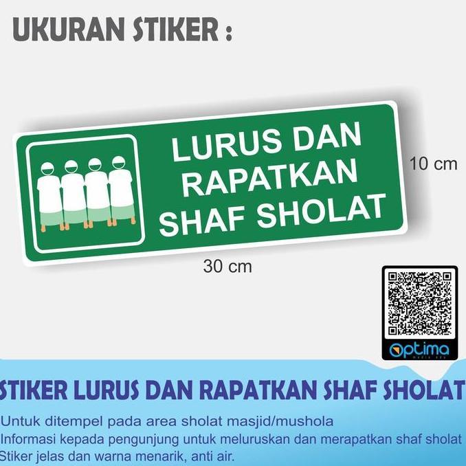 STIKER LURUS DAN RAPATKAN SHAF SHOLAT -- MASJID/MUSHOLA