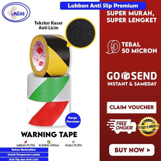 Lakban Safety Grip Tangga Sticker Anti Slip Lantai Stiker Warning Tape