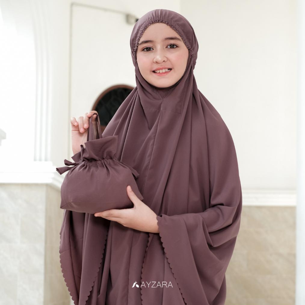 ORIGINAL AYZARA - MUKENA ANAK LITE POLOS ATAYA SERIES