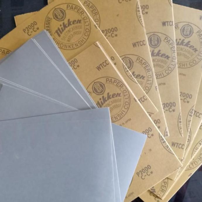 Lembaran Paper Amplast Ampelas Nikken Grit 2000 Grid Paling Halus Ampelast Kotak Persegi Kasar Sedan