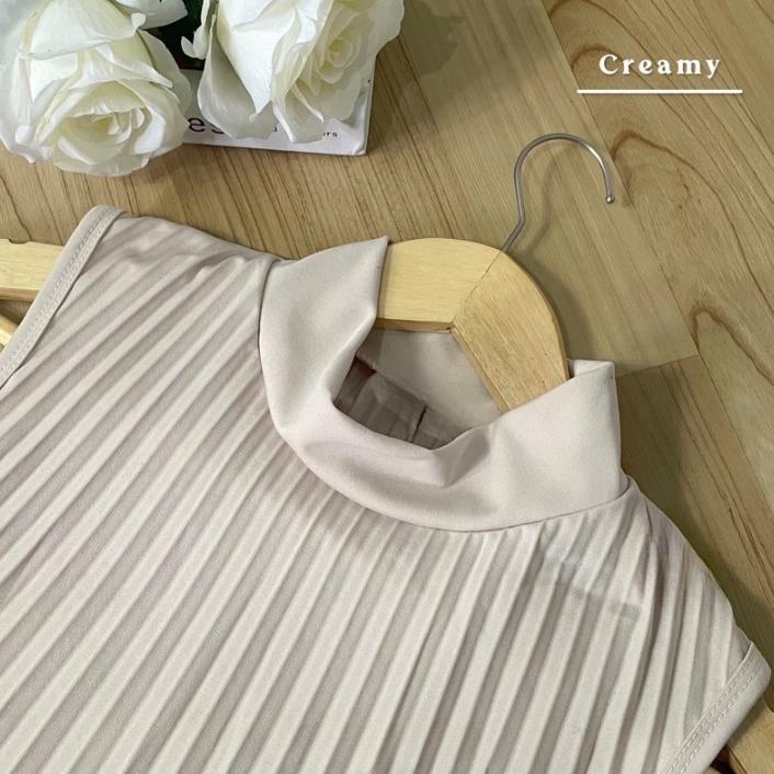 Discount Dress Inner  Plisket Tanpa Lengan Hyget Premium - Inner Gamis Lengan Buntung Polos Mayung -