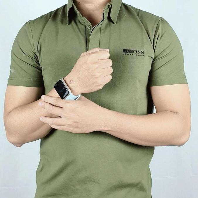 JB Boss Wangki Kaos Kerah Stretch Melar Slimfit Atletis Tidak Panas Polo Shirts
