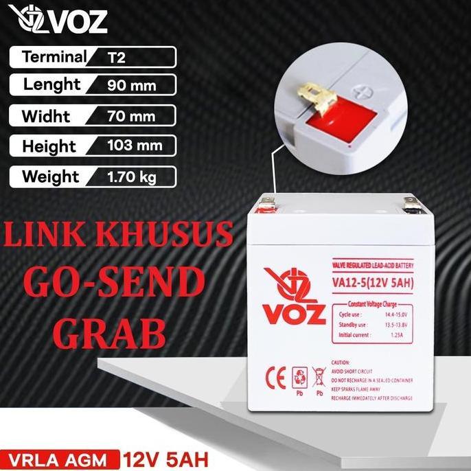 Battery Ups 12V 5Ah aki kering ups 12v 5Ah Aki Baterai Ups 12v 4,5Ah