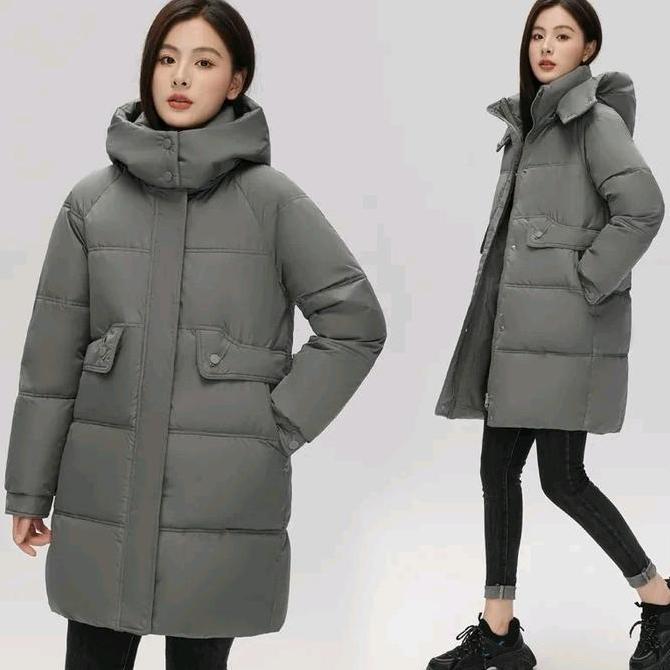 Jacket Winter Wanita Tebal Jacket musim dingin Jaket Wanita Ukuran M-8XL Casual Nyaman Panjang
