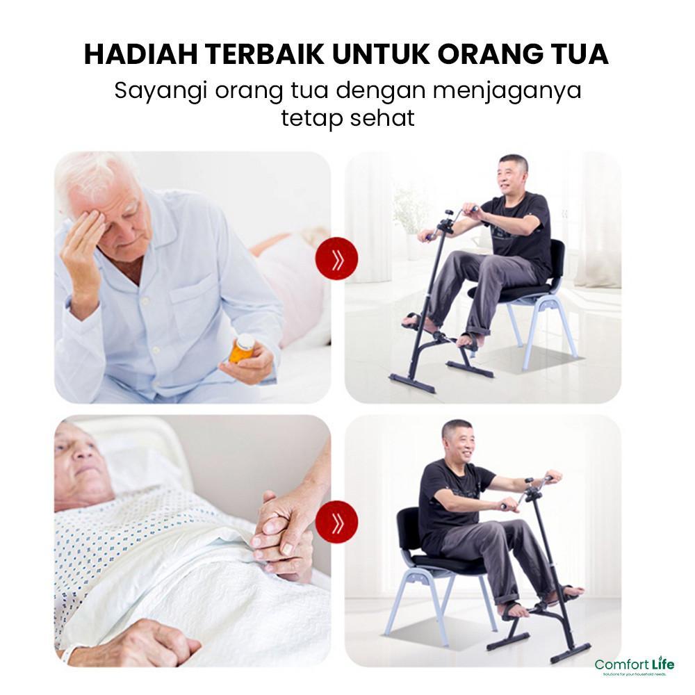 Comfort Life Sepeda Statis Olahraga Gym Fitness Terapi Kaki&Tangan Penderita Stroke