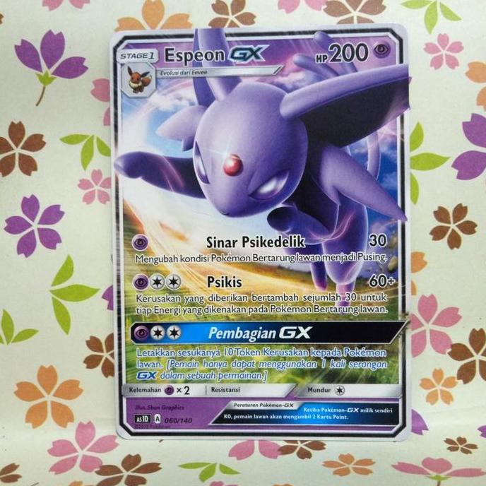 pokemon tcg indonesia espeon GX TD as1d 060/140 Diskon