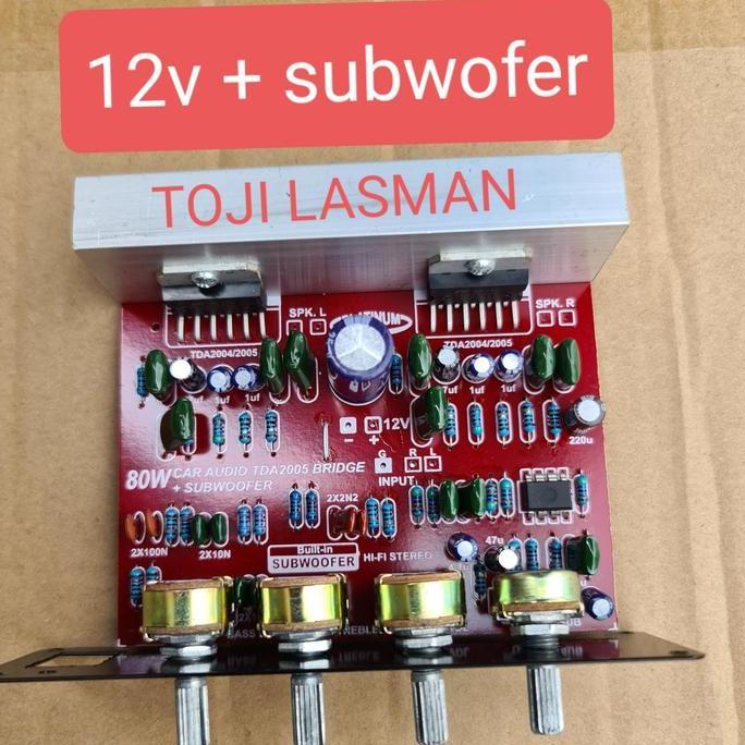 KIT POWER SPEAKER AKTIF 12VOLT TDA2005 TDA 2005 PLATINUM 12V AMPLIFIER TDA 2005 2004 80W BRIDGE HIFI