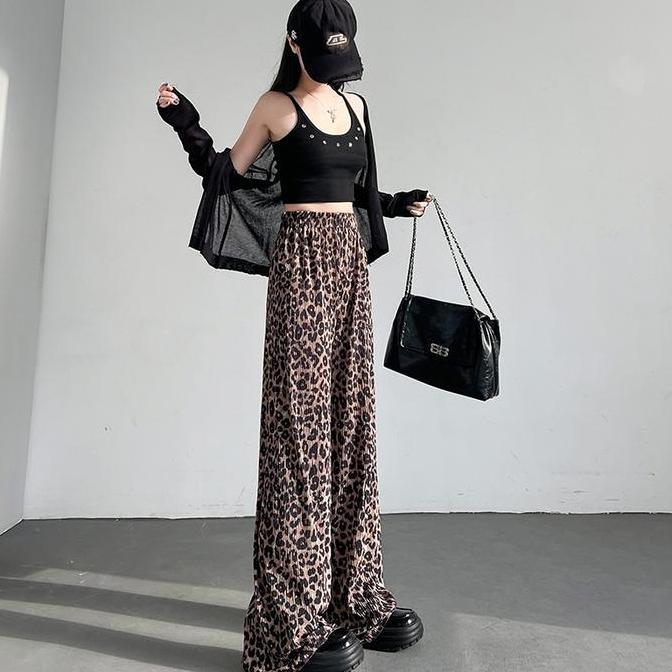 manual tech CLOVA CPG537 Celana Panjang Leopard Motif Macan Kulot Bahan Karet Rayon Stretch HT