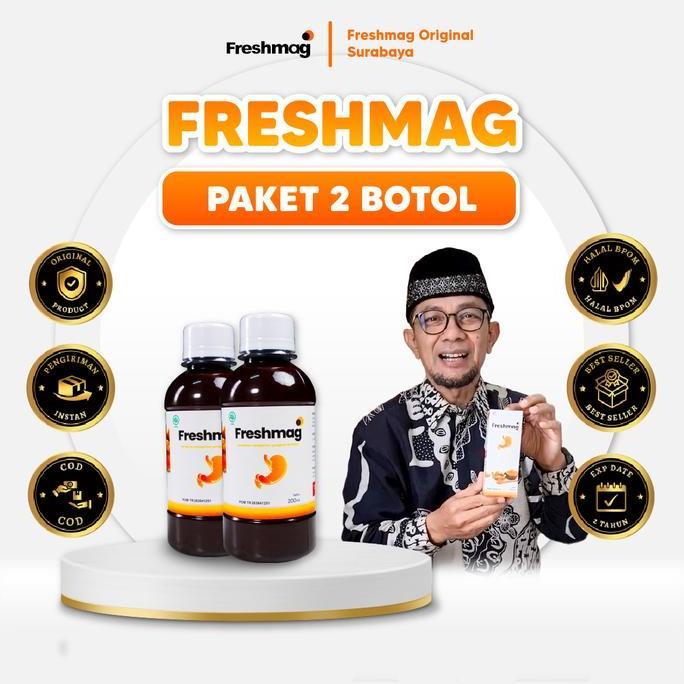 Freshmag 2 Botol Madu Lambung Obat Lambung Solusi Tepat Atasi Asam Lambung Original Asli