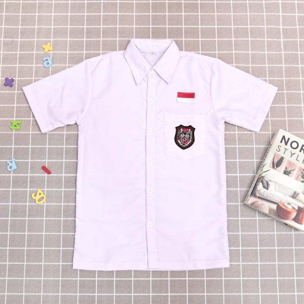Best Seller Baju Seragam Sekolah Sd Anak Laki-Laki Katun Putih