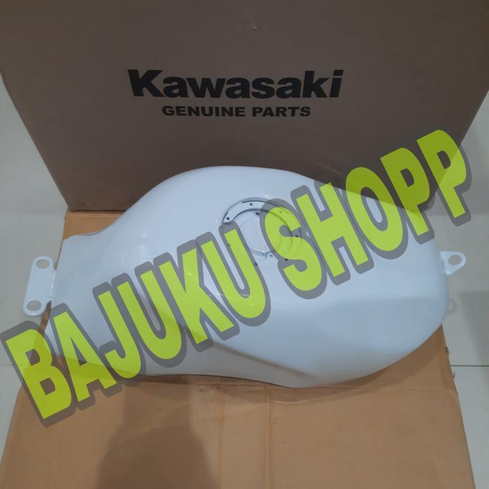 TANGKI TENGKI TANKI BENSIN NINJA RR 150 PUTIH POLOS ORIGINAL KAWASAKI ORIGINAL DAN TERPERCAYA