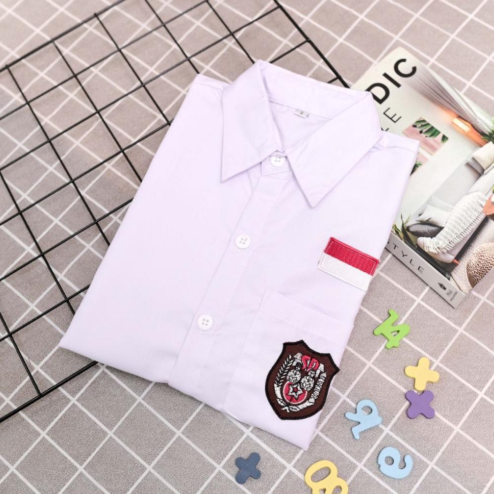 Free Ongkir Baju Seragam Sekolah Sd Anak Laki-Laki Katun Putih