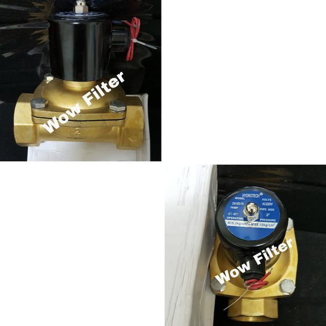 Selenoid Valve Kuningan 2 Inch 220V Nc Brass Normaly Close Merk Hydrotech