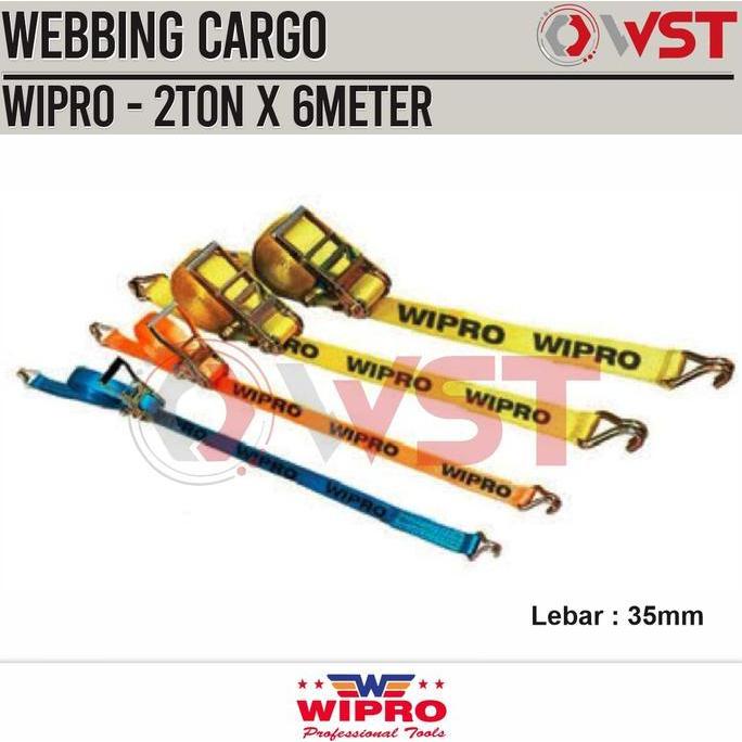 Wipro Tali Pengikat Barang Truk 3.5cm x 6meter / 35mm x 6m ratchet
