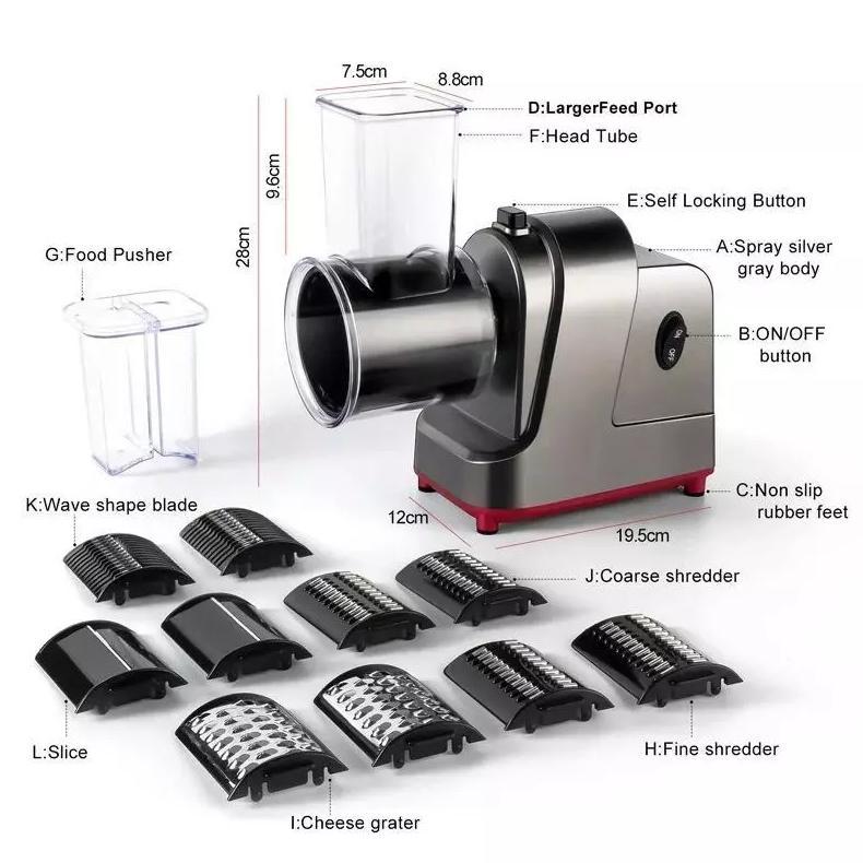 bestpromo [cod/garansi]5-in-1/7-in-1 250w-500w mesin pemotong sayur otomatis dengan listrik ini adal