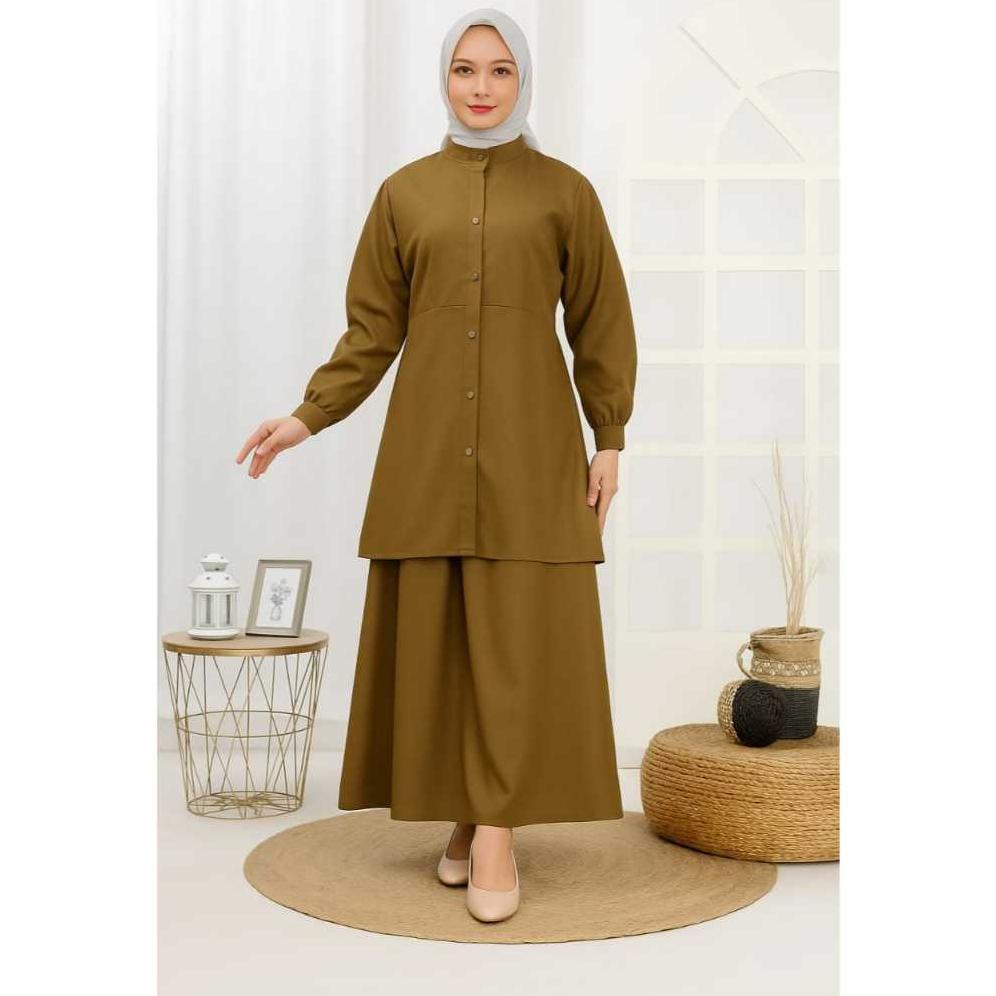 Murah Seragam Dinas Pns Wanita Pemda [ Tunik & Rok ] | Seragam Guru Wanita Mengajar | Baju Dinas Pns