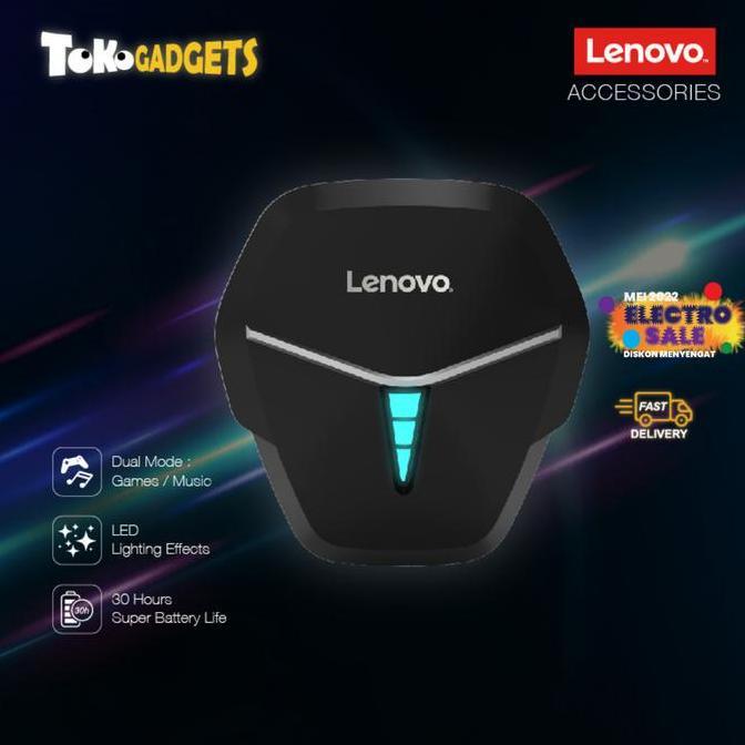 NEW LENOVO HQ08 GAMING EARBUDS -BLACK ORI
