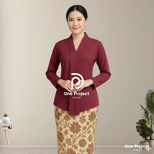 BestPromo Kebaya Kartini Lengan Panjang Atasan Baju Wanita Lamaran Kondangan Muslimah Hari Raya Katu