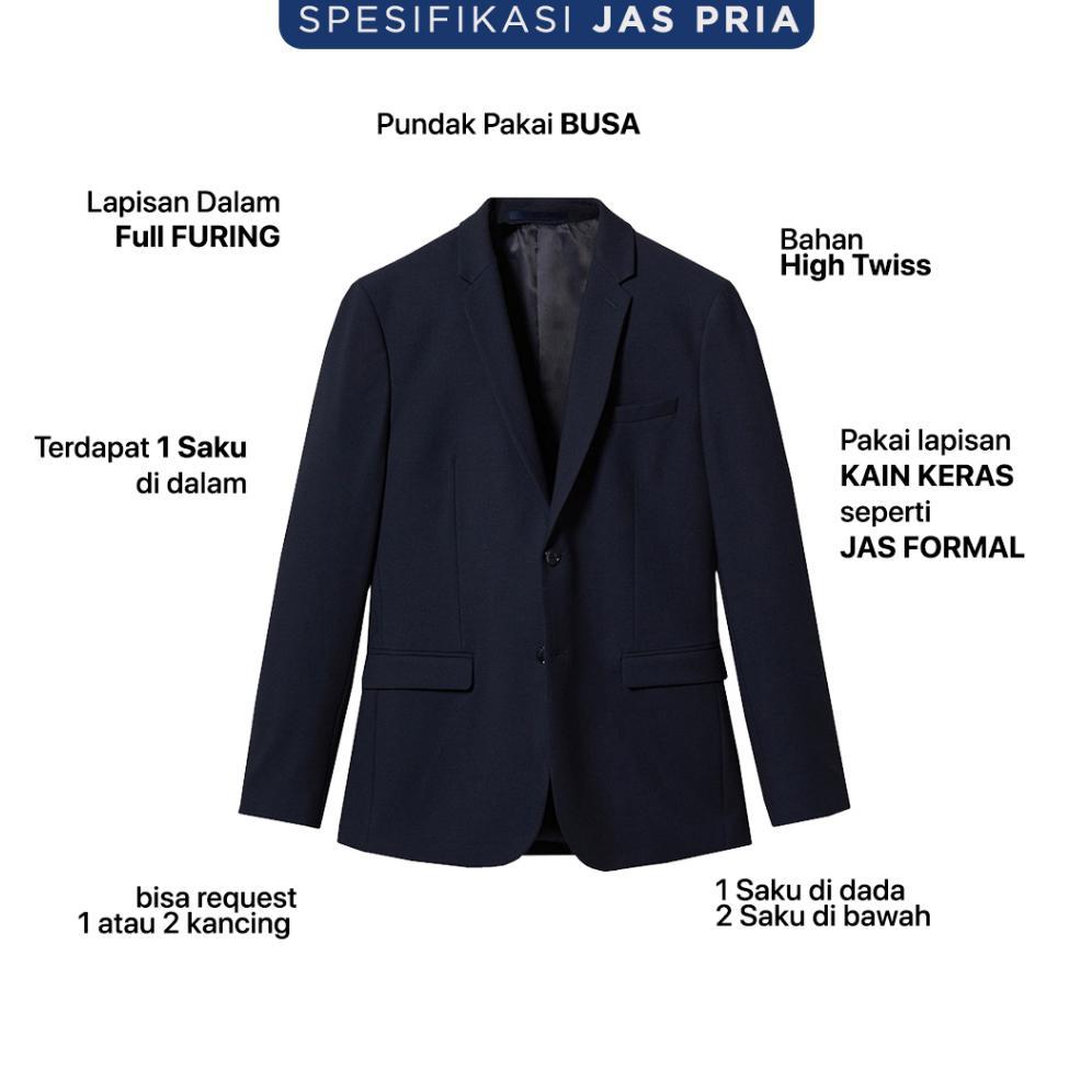 Flash Sale Nubade - Jas Blezer Formal Pria 2 Kancing Slimfit Kekinian