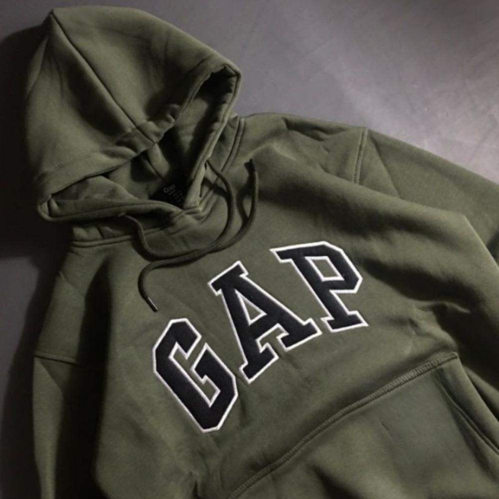 Original Jaket Gap - Hoodie Gap Merah Teks Bordir Pria Wanita Tebal Premium Size M Sampai Xxl - Swea
