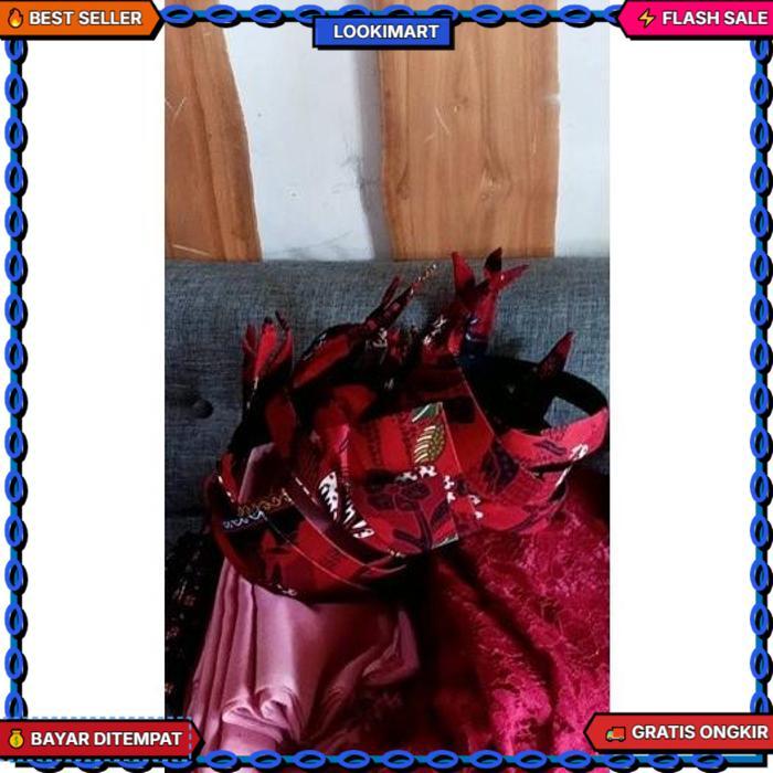Udeng Instan Siap Pakai Khas Madura / Udeng Sakera / Blangkon Merah Madura Jawa Timur / Udeng Cak Su