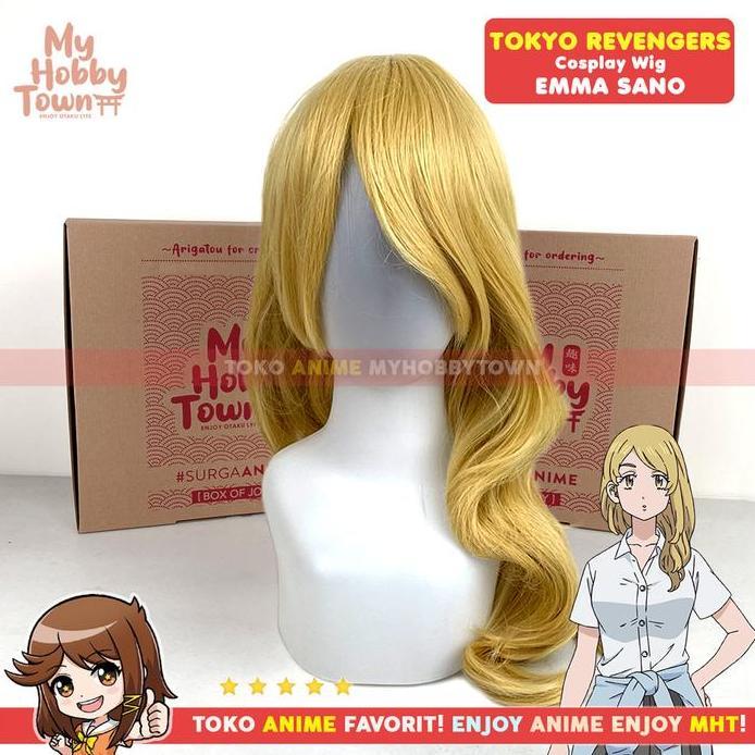 Wig Cosplay Anime Tokyo Revengers : Sano Emma Rambut Palsu