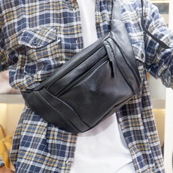 WAIST BAG PRIA KULIT SAPI ASLI PAIRUT GARUT MURAH