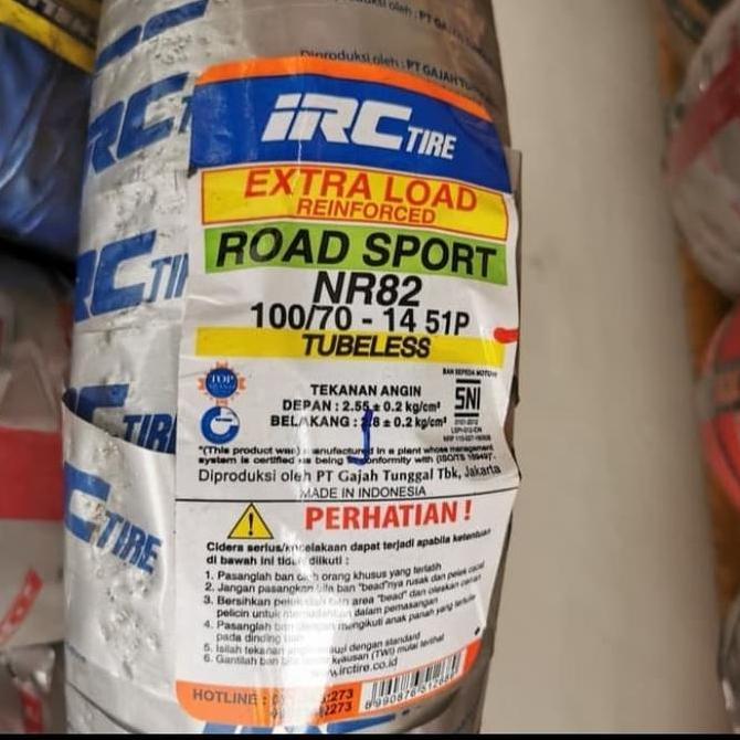 BAN LUAR 100/70 14 100 70 14 IRC TUBELESS PROMO