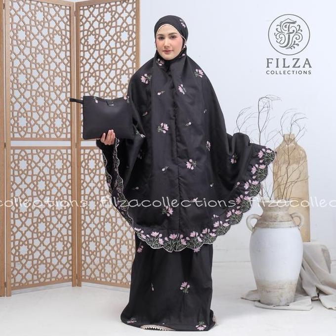 FILZA - Mukena Dewasa Jumbo Azzahra Full Bordir Terbaru dengan Desain Elegan dan Kualitas Premium