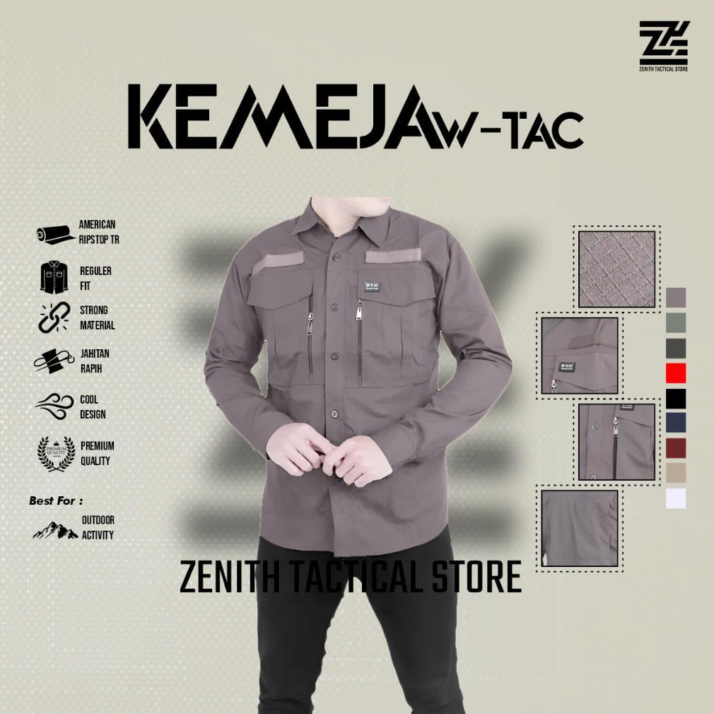 Bagus Zthtactical.Id - Kemeja Tactical Lengan Panjang Premium W-Tac Pria Wanita Material American Ri