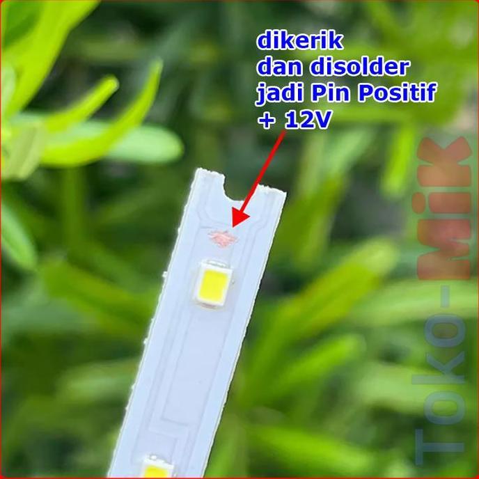 modul diy pcb lampu led strip 14 mata led 2835 3w dc 12v putih panjang 26cm