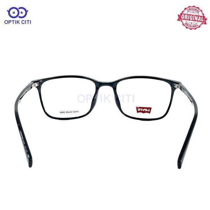 Sale Frame Kacamata Kotak Pria Original Levis 7111 F - 807 Hitam Glossy