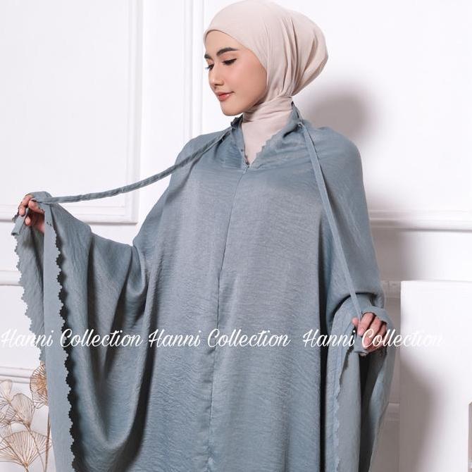 ( Free Tasbih )Mukena 2in1 Santorini Luxury Laser Cut Dewasa