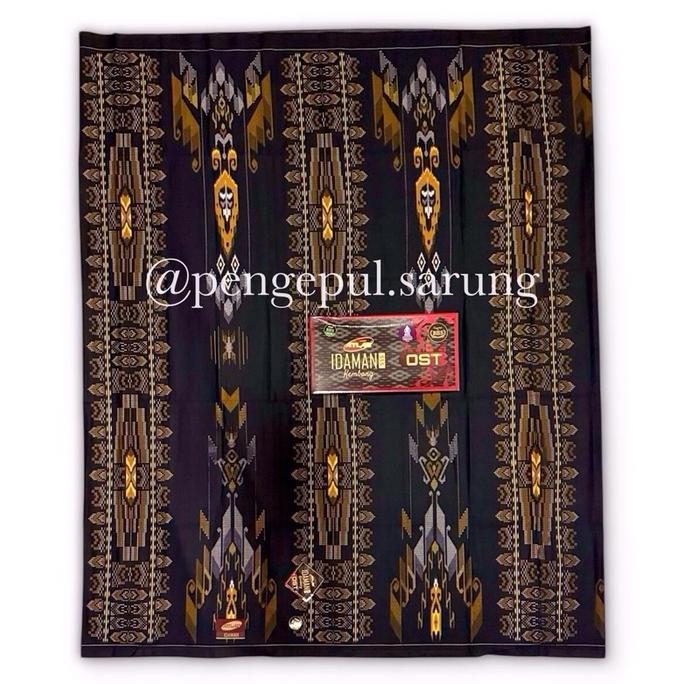 Sarung Atlas Idaman Kembang OST Gold Orinal Motif Terbaru