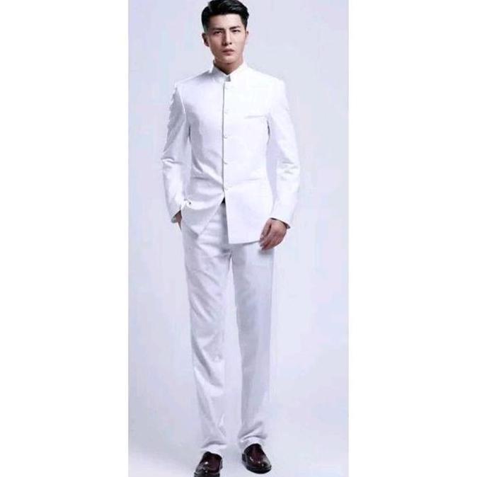 STELAN JAS MANDARIN PRIA/JASKO PRIA DEWASA/JAS NIKAH/JAS RESMI(jas+celana)
