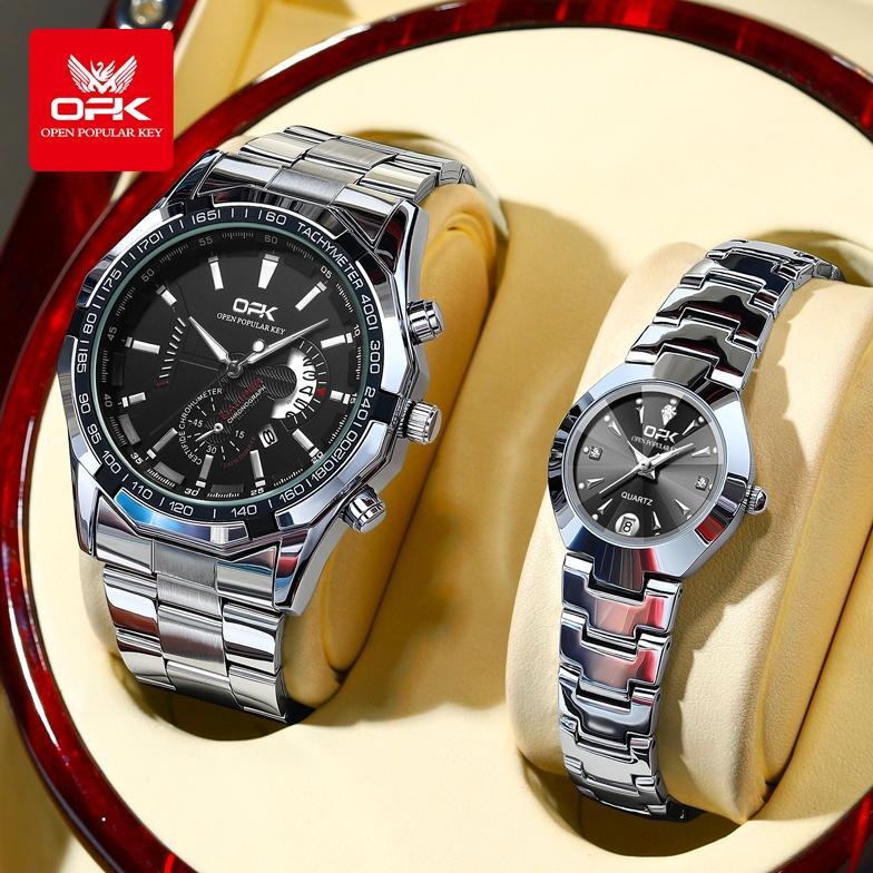 MURAH OPK JAM TANGAN COUPLE ANTI AIR ORIGINAL RANTAI COUPLE WATCH MODEL 8105 8108