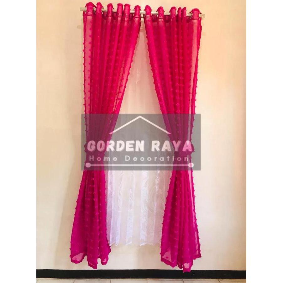 Gorden Vitrase Ruby Smokring minimalis modern korden tirai Gordeng