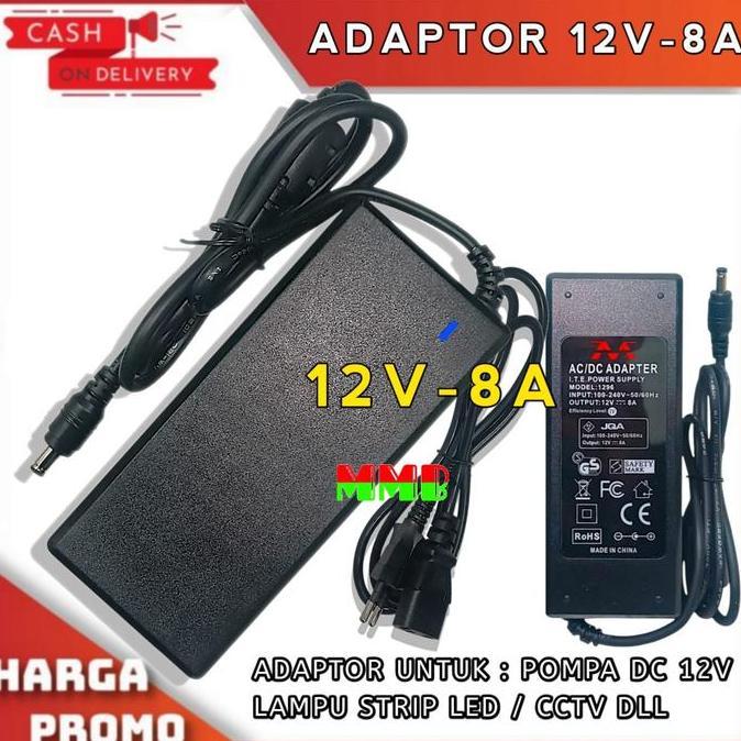 Adaptor 12v 8A Murni / Adaptor Pompa Dc 12v / Cctv / Lampu Led